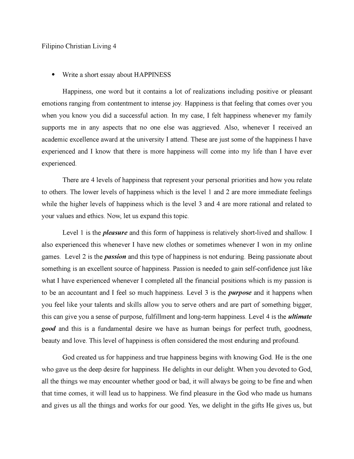 filipino faith essay