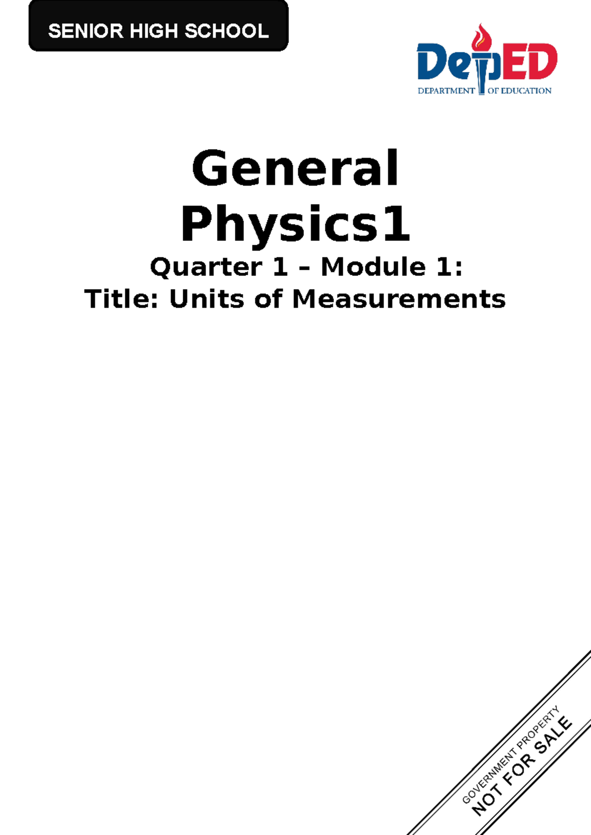 W1A-Physical Quantities, Conversion of Units, Scientific Notation ...