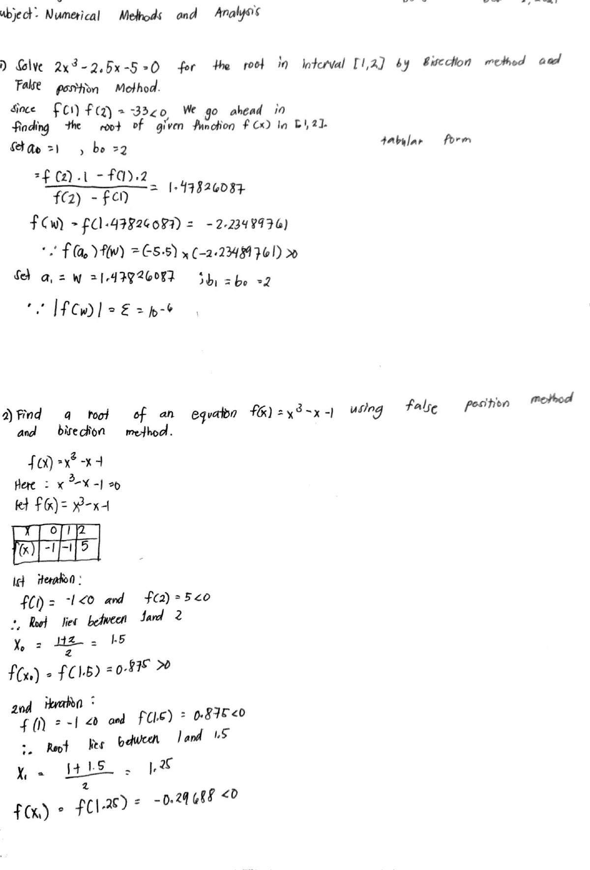 Numerical Methods and Analysis Learning Activity 1 - Mechanical ...