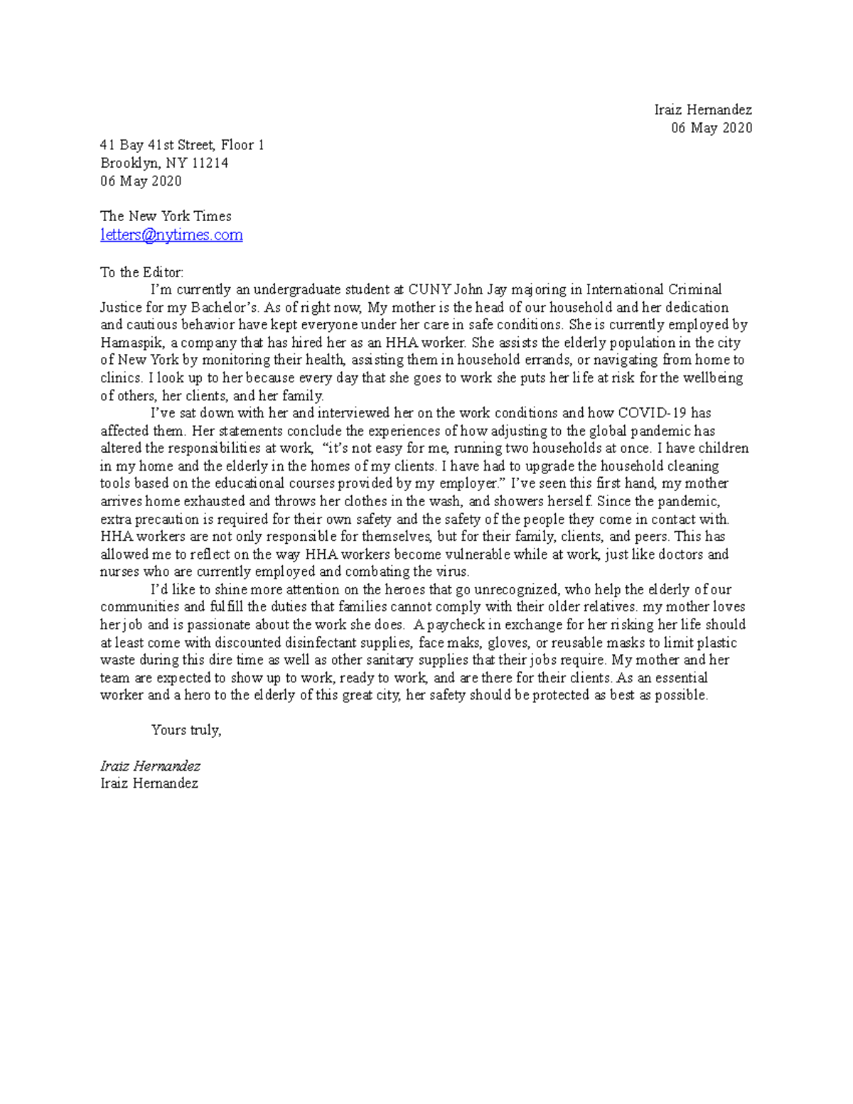 WA2 Part 3 letter to the editor business letter format (1) - Iraiz ...