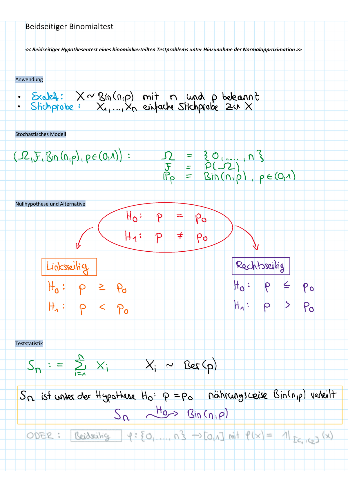 Beidseitiger Binomialtest - Grundlagen Der Stochastik - ŶǁĞŶĚƵŶŐ ...