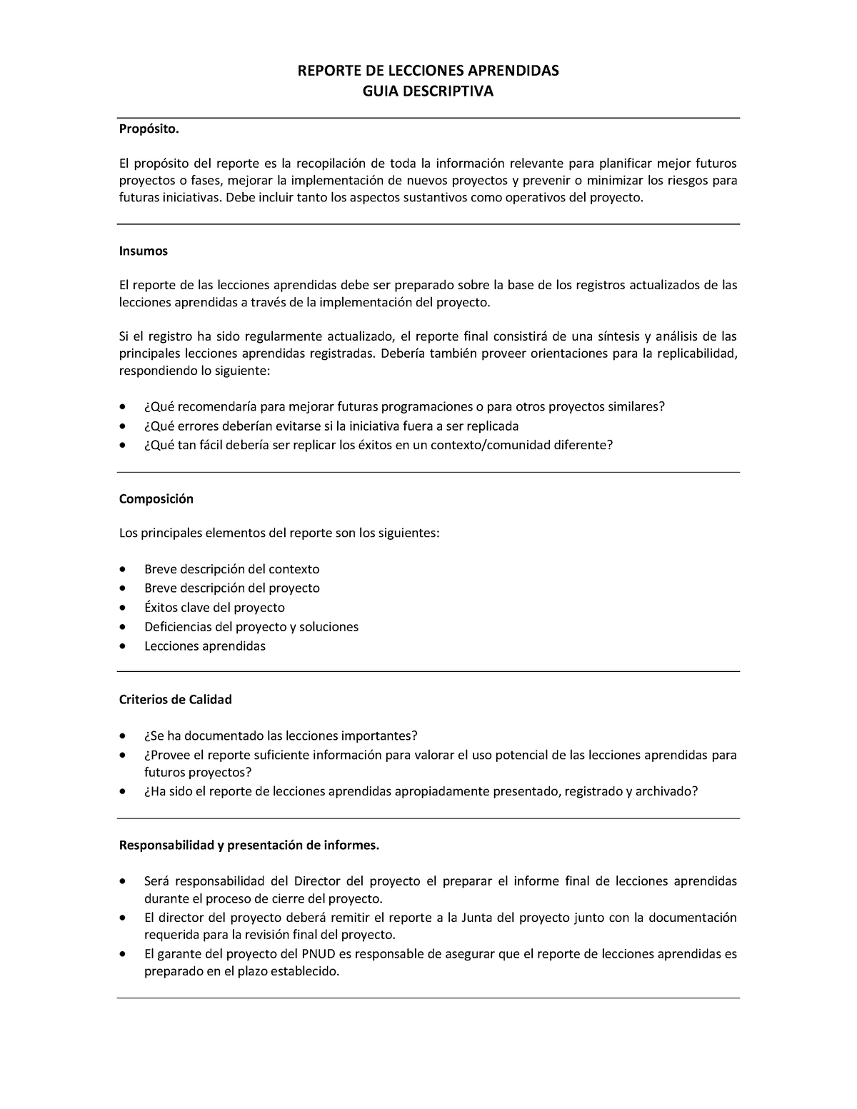 Xls Formato Para Reporte De Lecciones Aprendidas Doku 3178