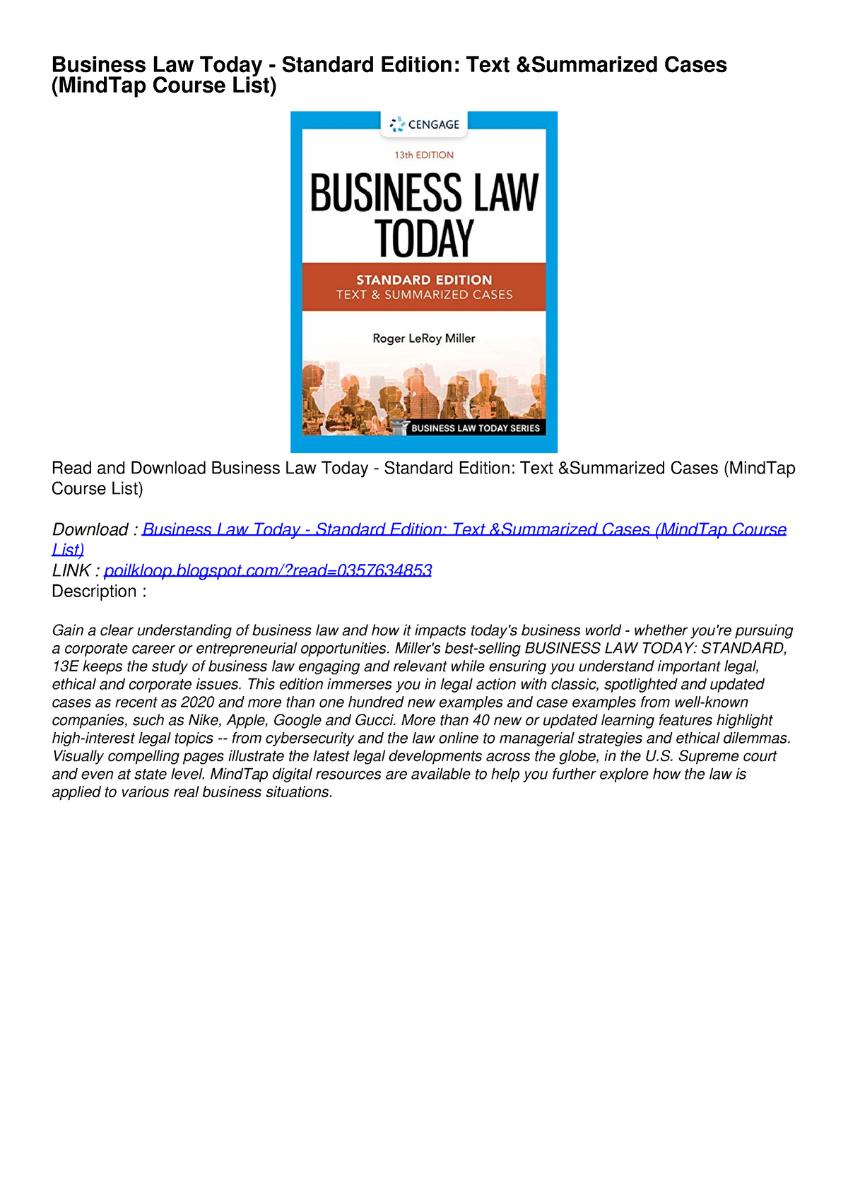 research articles on business law