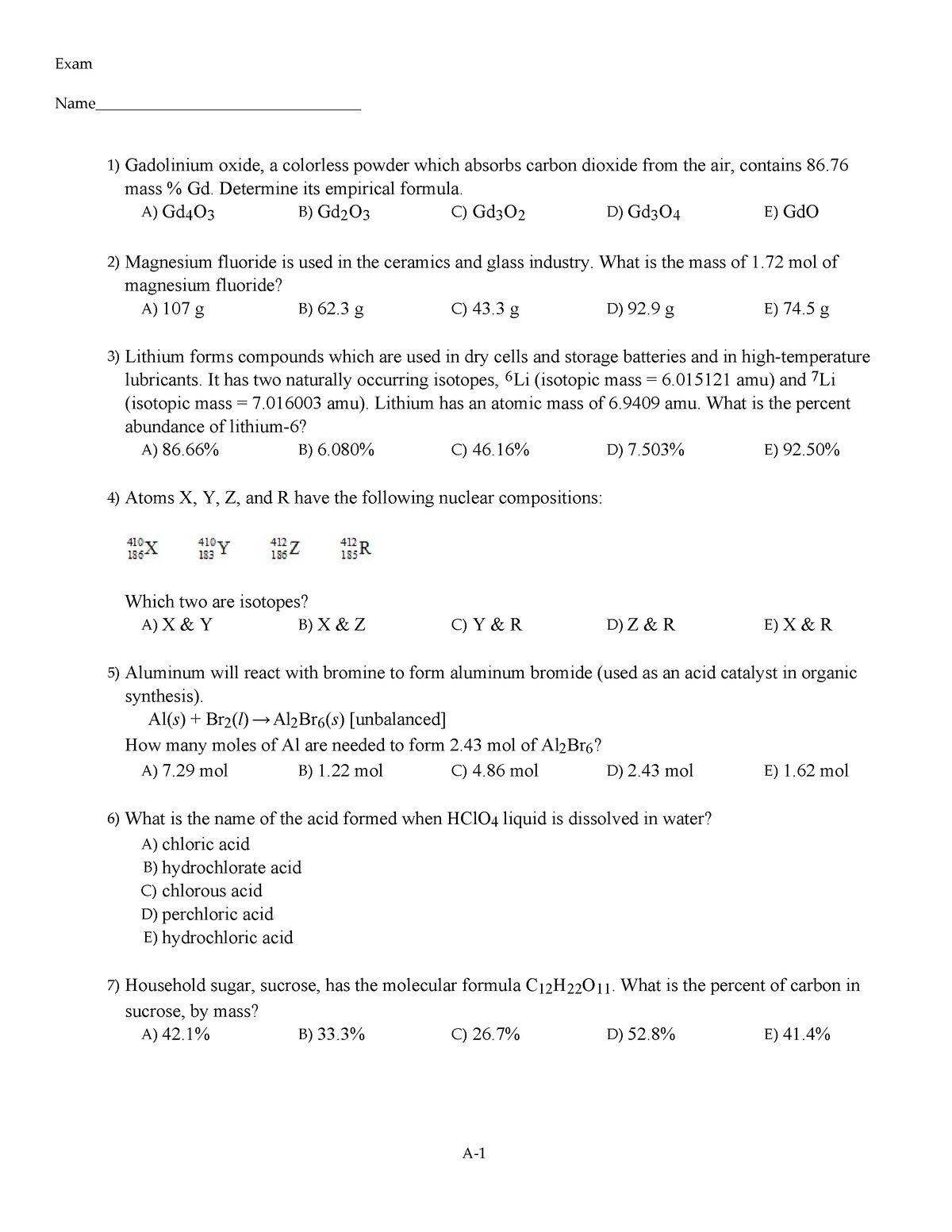 1307 Exam 1a spring 2018 - Exam Name ...