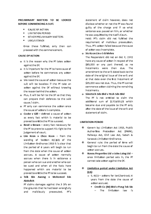 Security FOR COST Brief Notes - SECURITY FOR COST A party that is ...