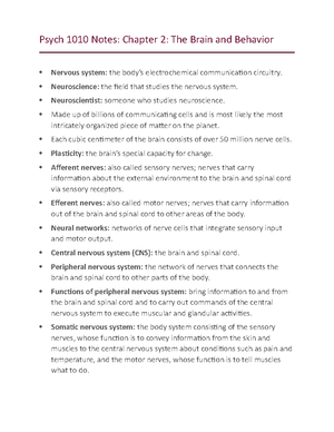 Psych 1010 Textbook Notes Chapter 14 Health Psychology - Psych 1010 ...