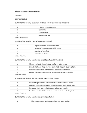 Ch. 16 Test Bank - Gould's Ch. 16 Test Bank - Chapter 16: Endocrine ...