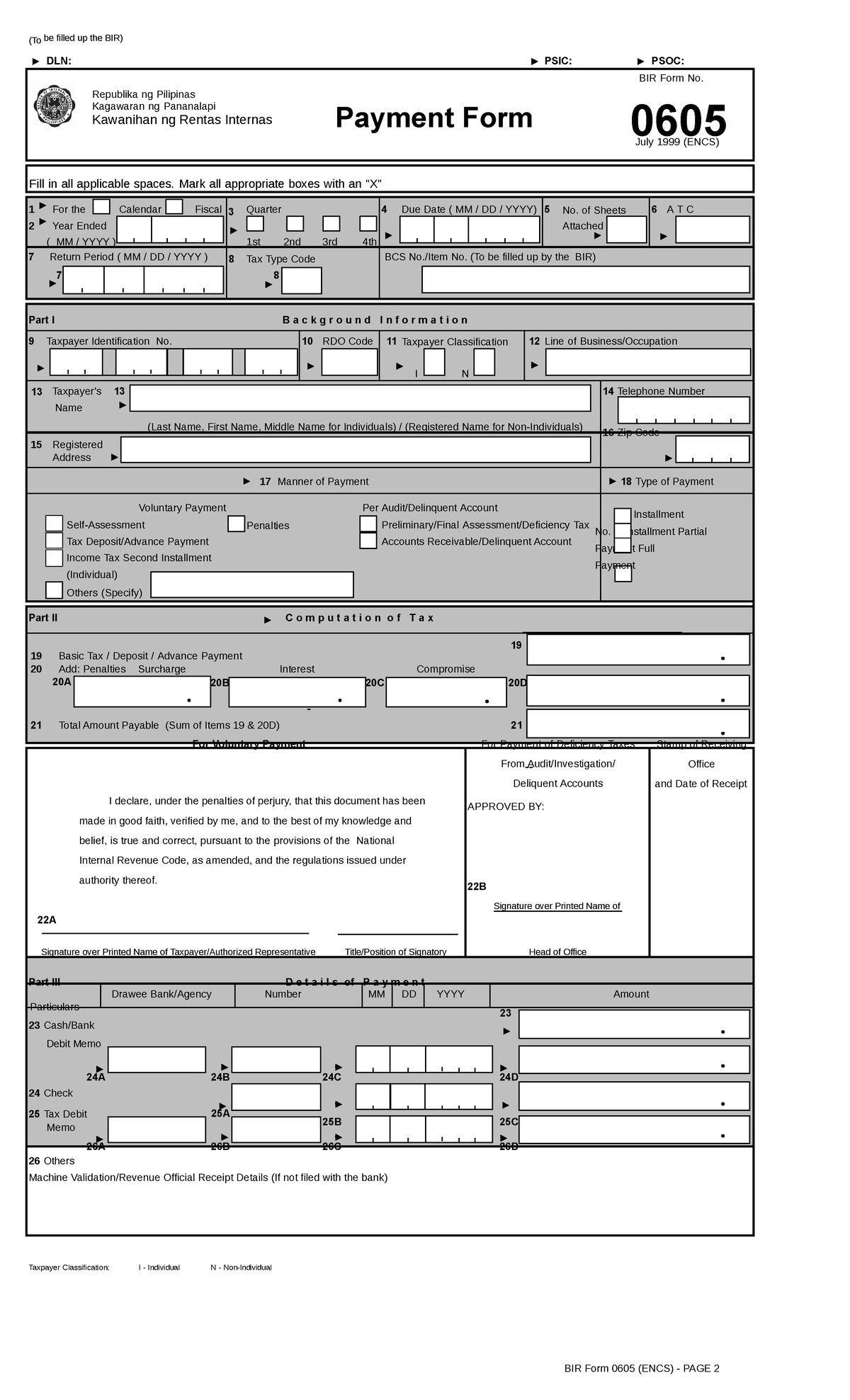 1210605 - Language - (To Be Filled Up The BIR) DLN: PSIC: PSOC: BIR ...