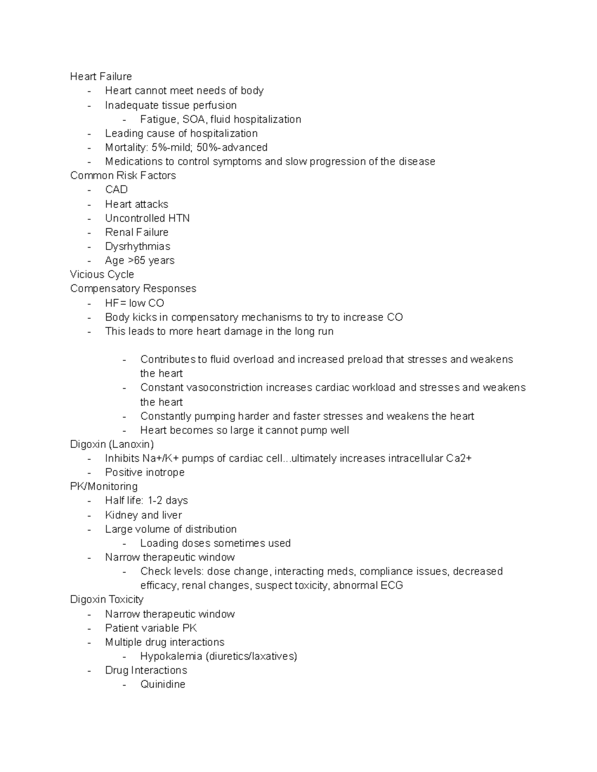 Heart Failure - . increases intracellular Positive inotrope Half life ...