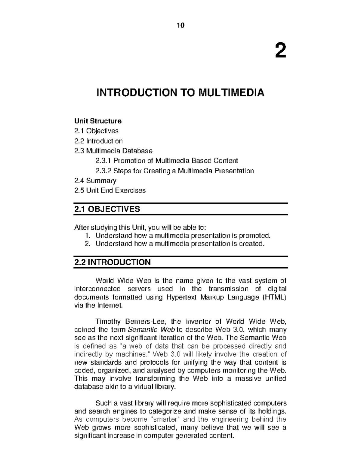 Introduction to multimedia 2 INTRODUCTION TO MULTIMEDIA Unit