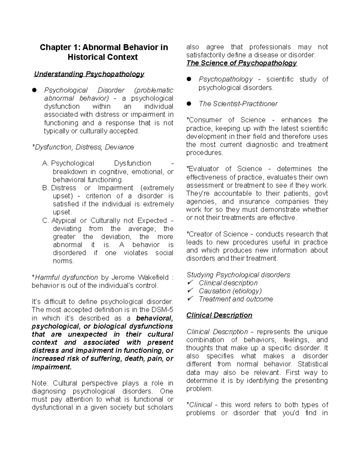 Chapter 1 - Chapter 1: Abnormal Behavior In Historical Context ...