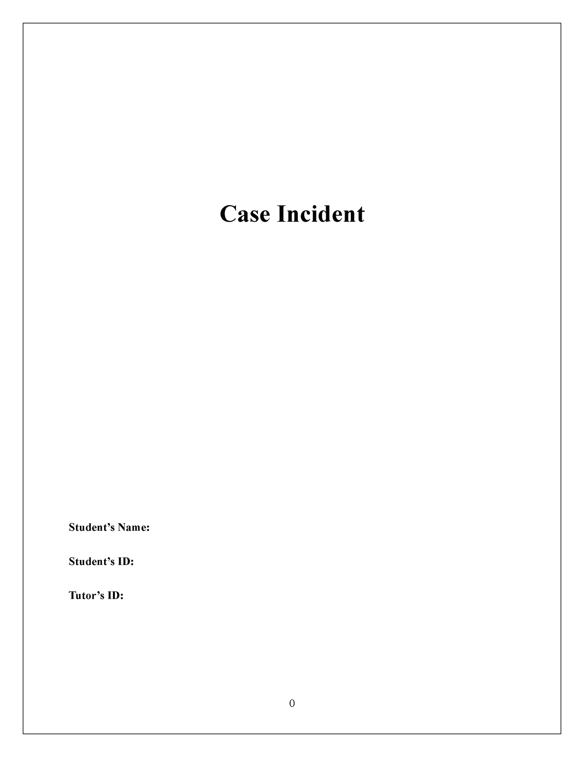 incident case referent study