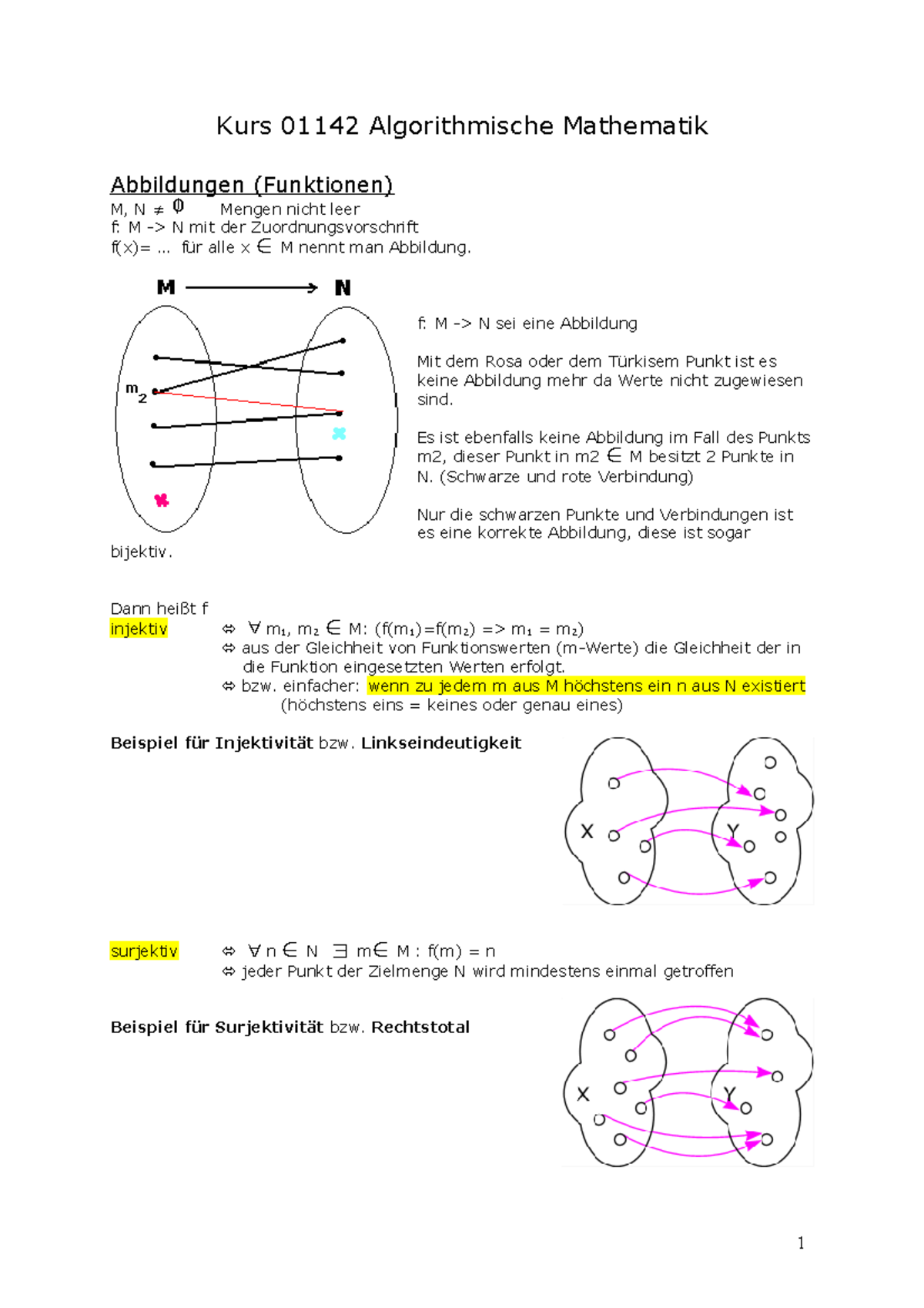 Kurs 01142 Algorithmische Mathematik Zusammenfassung - FernUni - Studocu