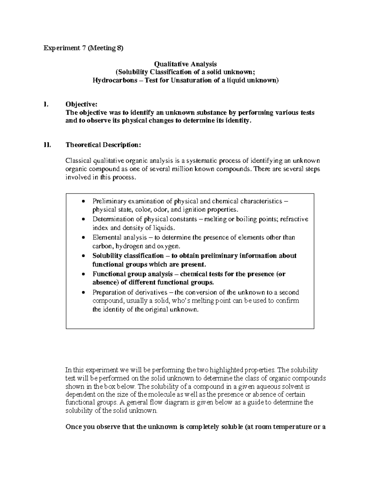 Qualitative Analysis Experiment 7 (Meeting 8) Qualitative Analysis