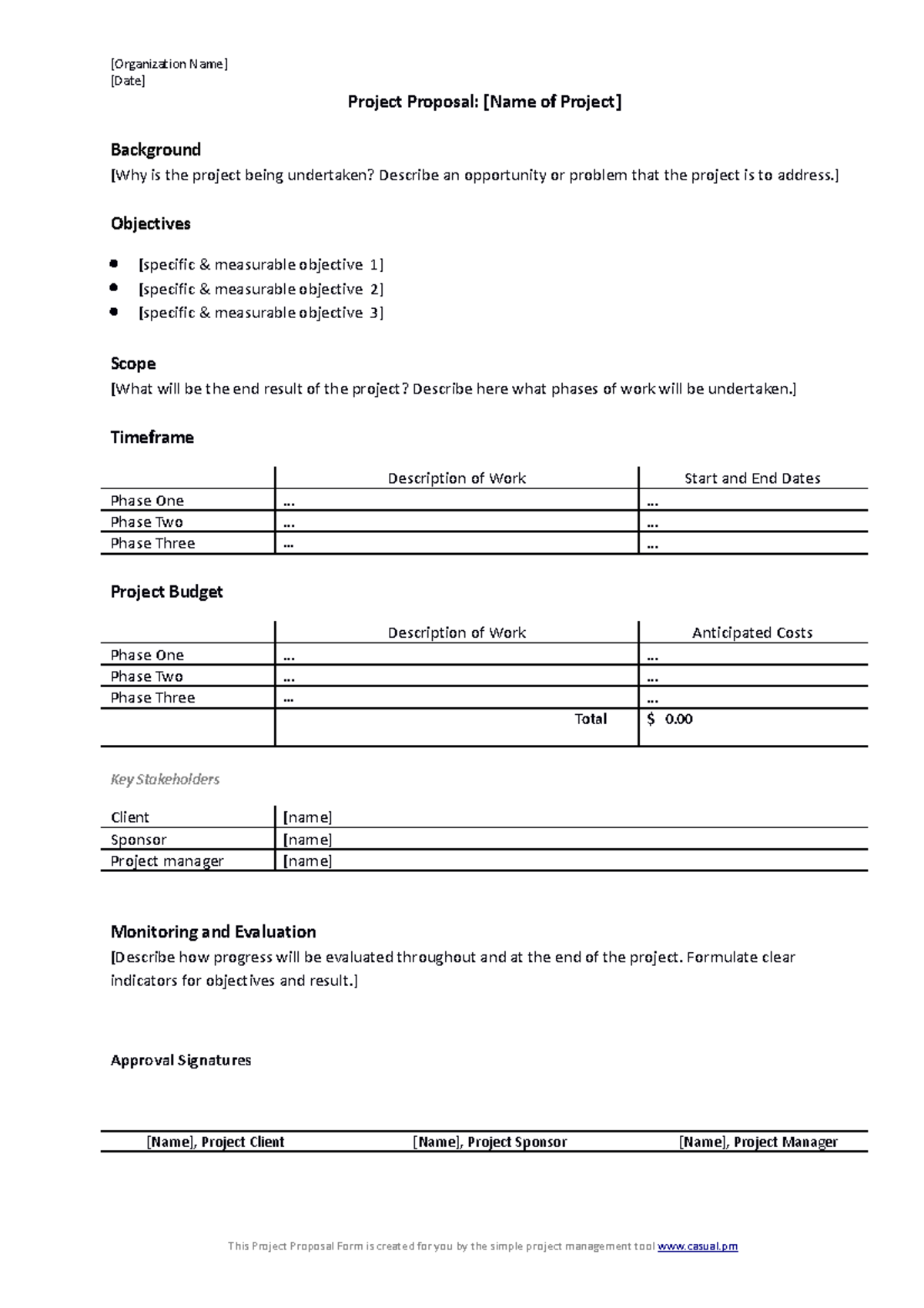 Project Proposal Template - [Organization Name] [Date] Project Proposal ...