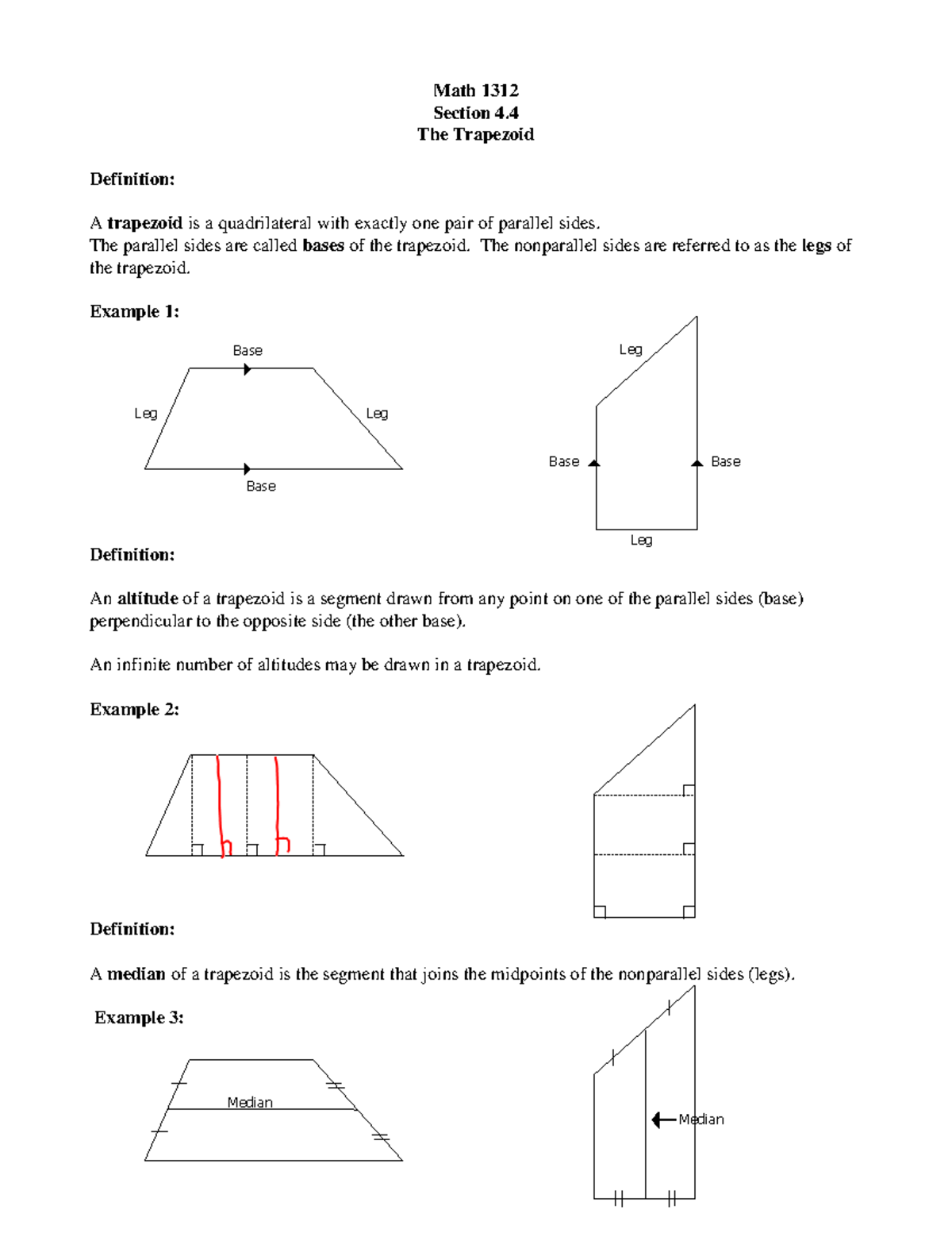 Lecture 19 (4.4) - Math 1312 Section 4. The Trapezoid Definition: A ...