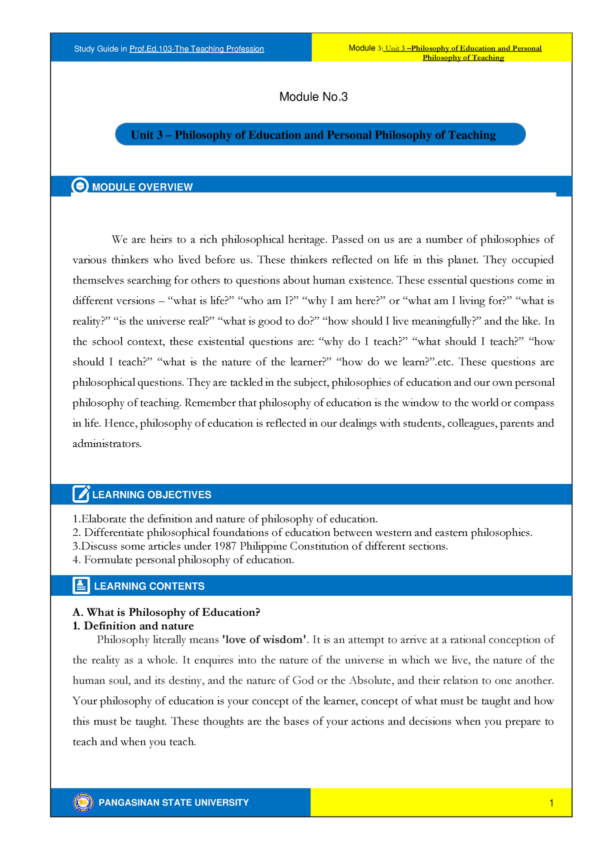 Module 3 the teaching profession - Study Guide in Prof.Ed-The Teaching ...