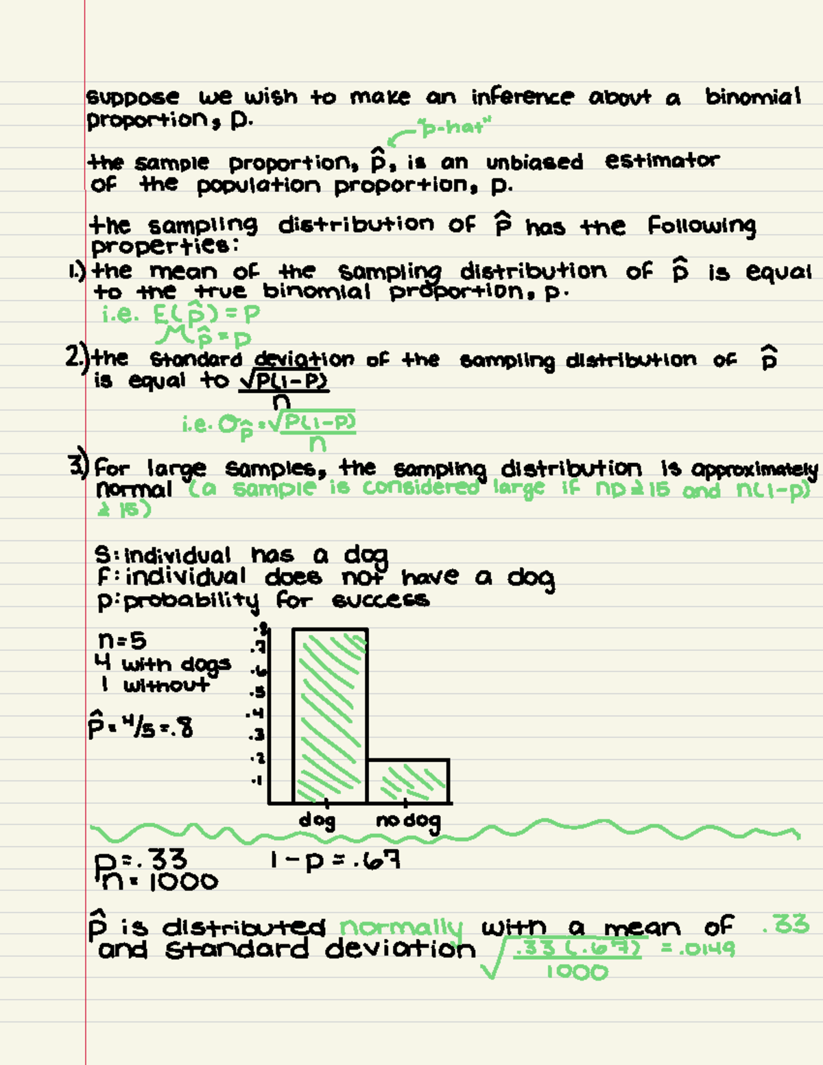 Statistics-17 - Lecture notes from class - suppose we wish to make an ...