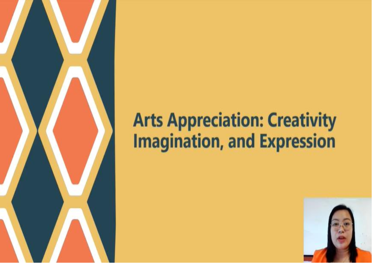 WEEK 1 - Creativity, Imagination and Expression - Arts Appreciation ...