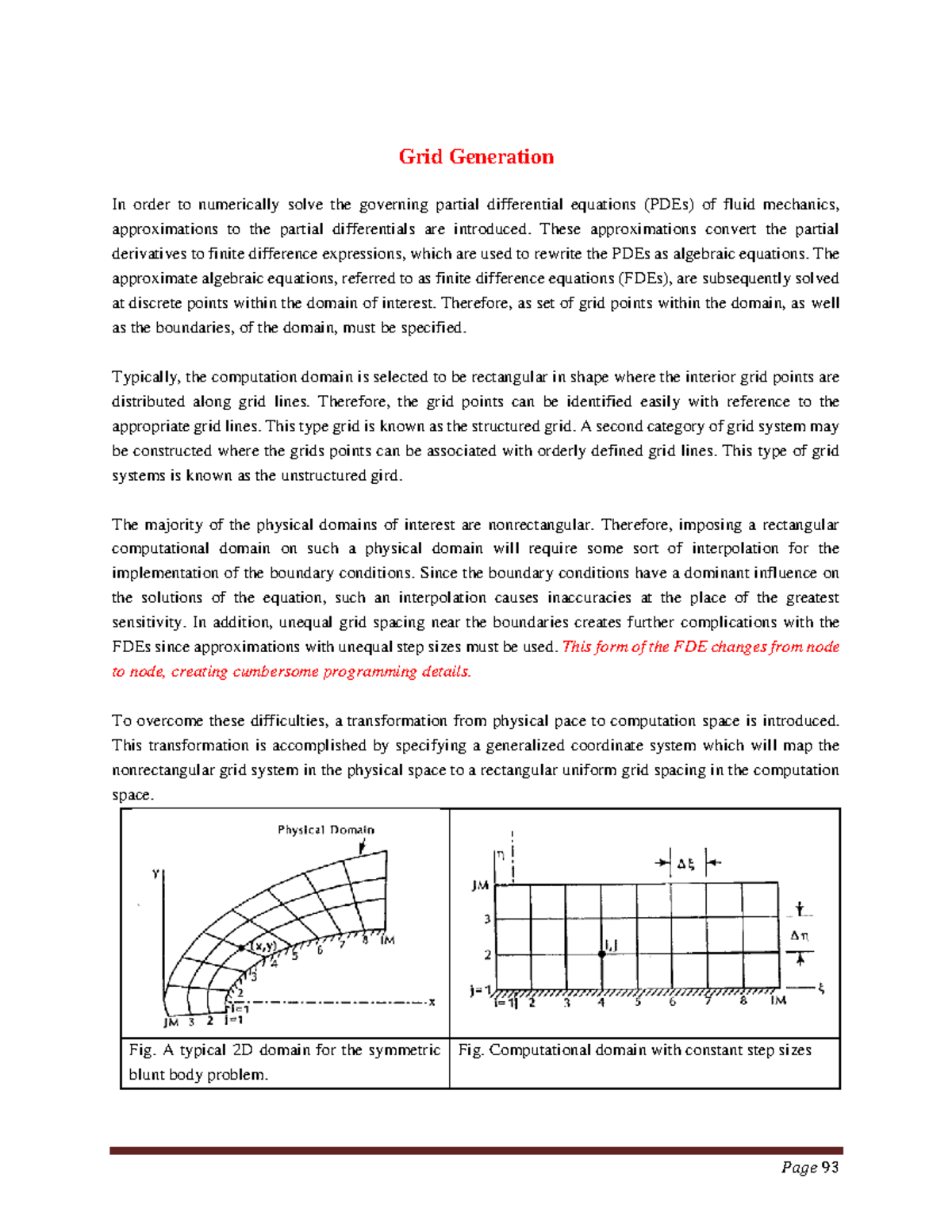 Grid Generation technique - Grid Generation In order to numerically ...