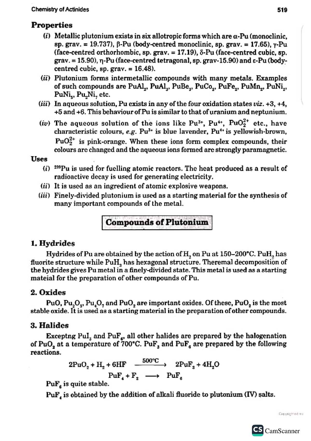 Actinides Chemistry - Inorganic Chemistry - Studocu