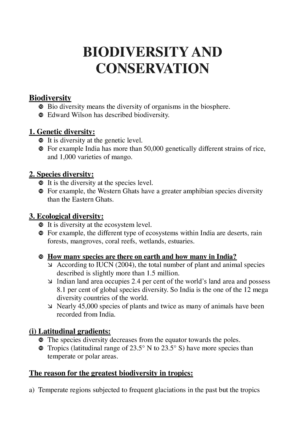 essay on conservation of biological diversity