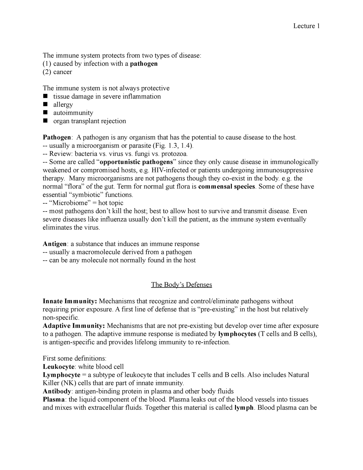 lect-1-basics-the-immune-system-protects-from-two-types-of-disease
