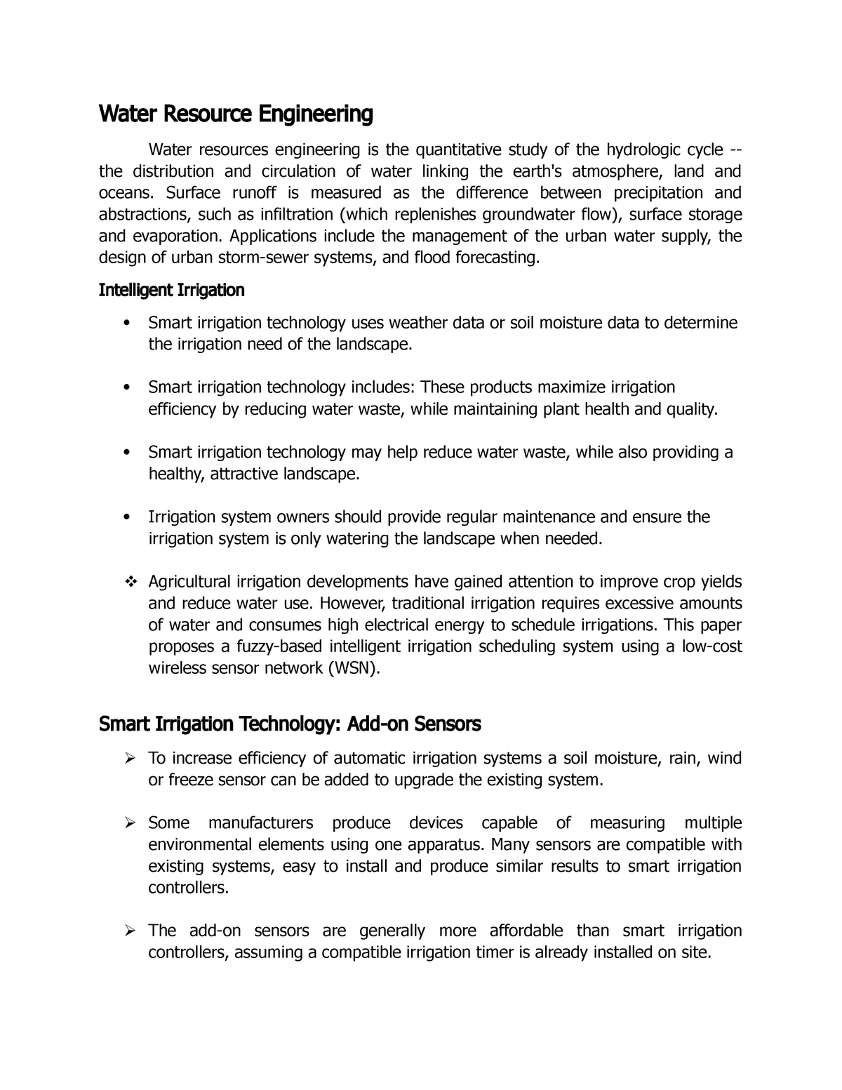 water resources engineering research topics