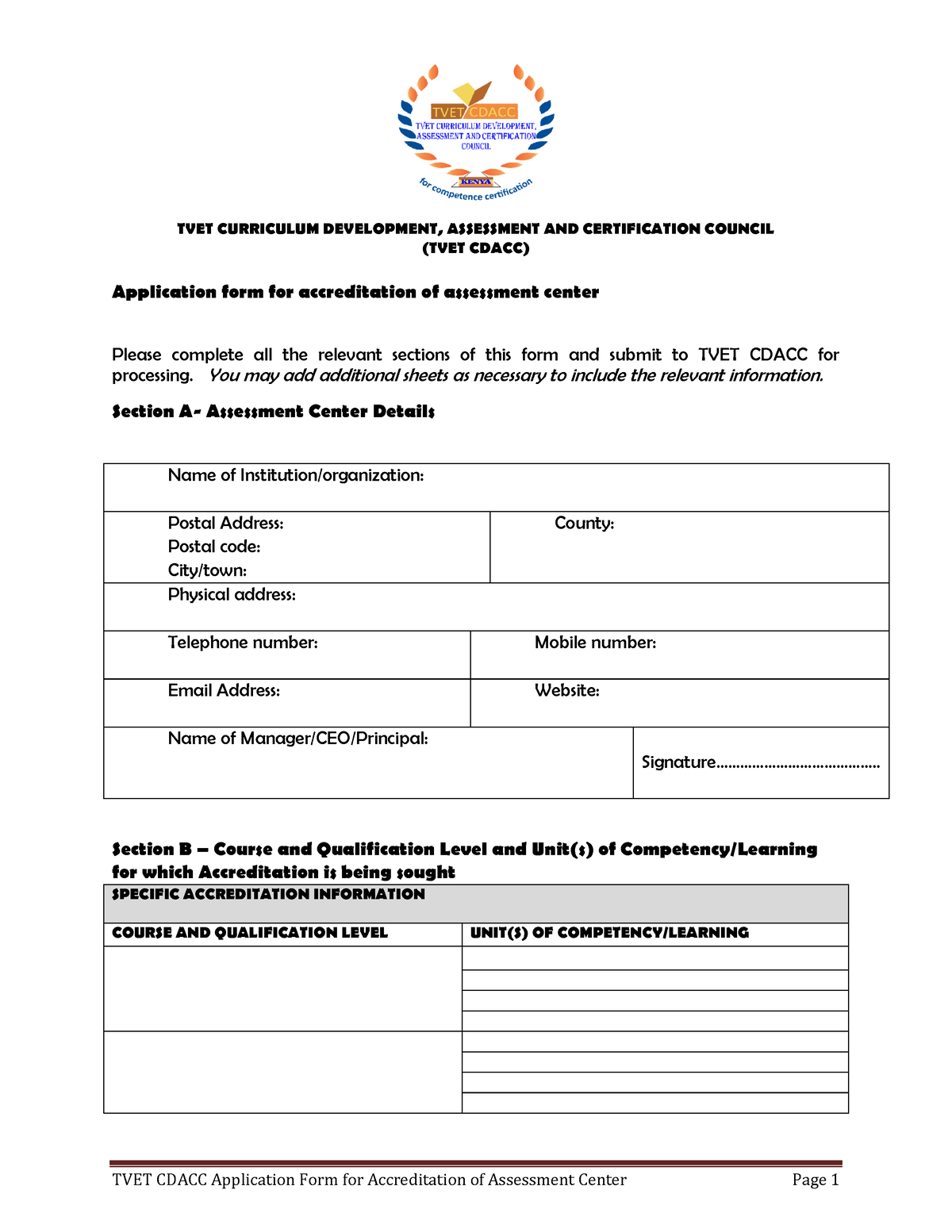 assessment-center-accreditation-form-tvet-cdacc-application-form-for