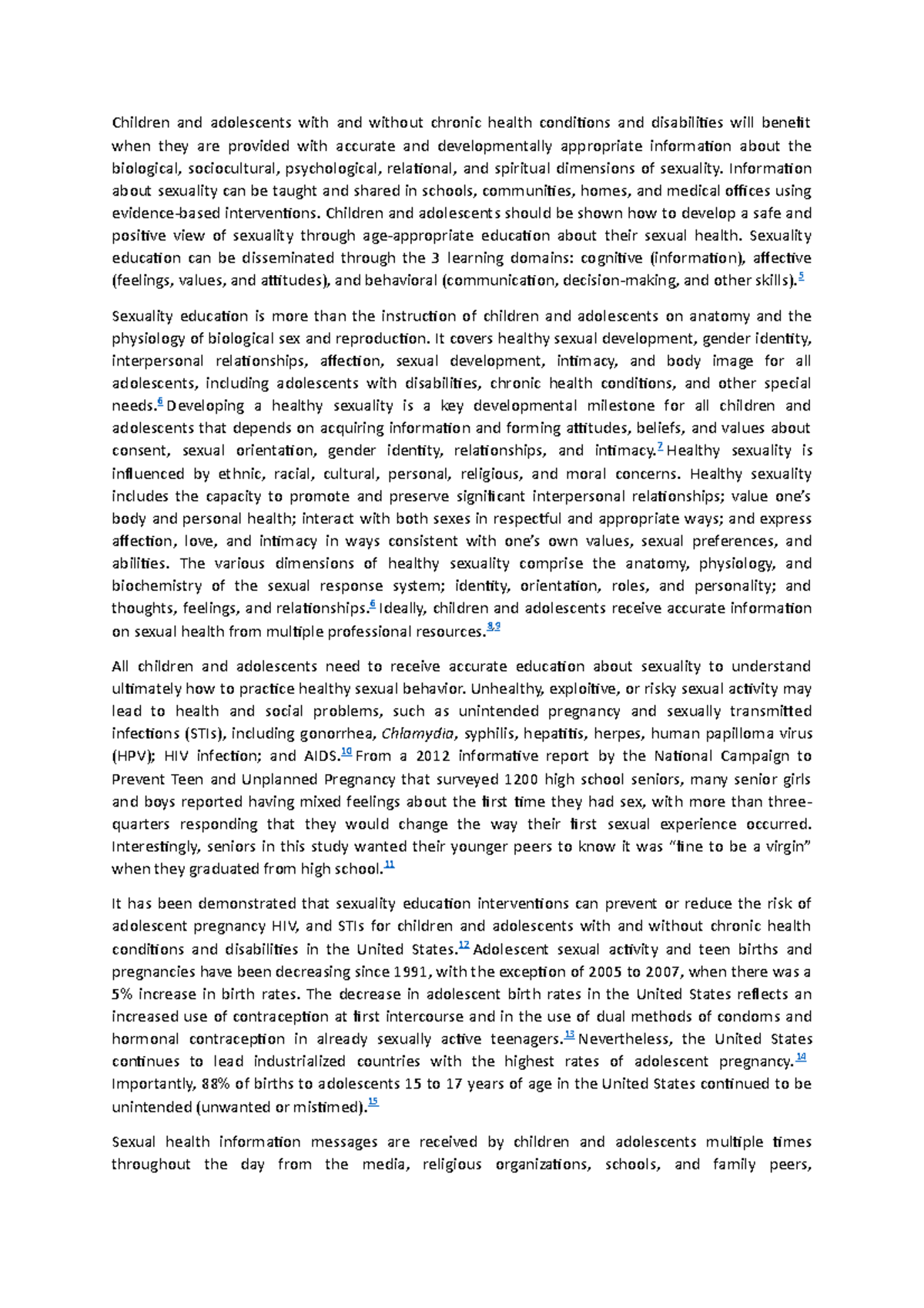 Children and adolescents with and without chronic health conditions and ...