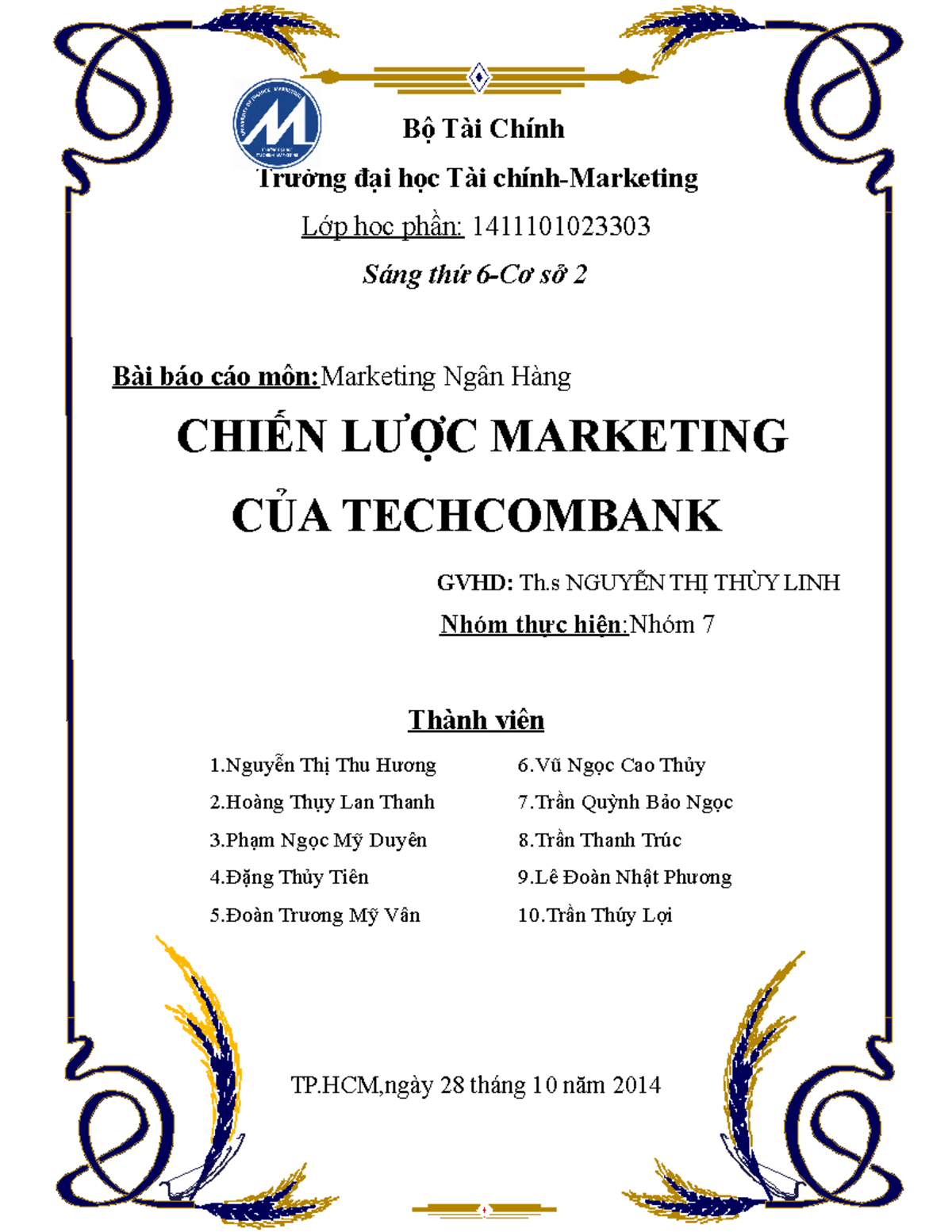 Chien luoc marketing cua ngan hang Techc - Bộ Tài Chính Trường đại học ...