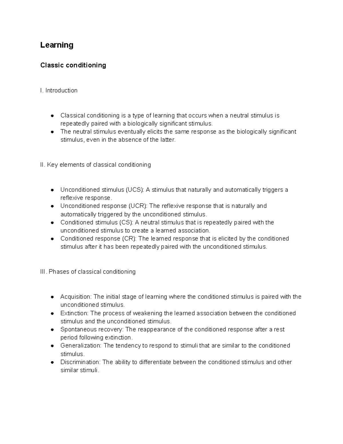 Learning mind Psychology - Learning Classic conditioning I ...