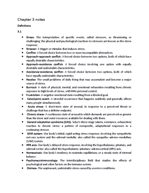 Chapter 4 notes - Chapter 4 notes Definitions 3. Sensation- The process ...