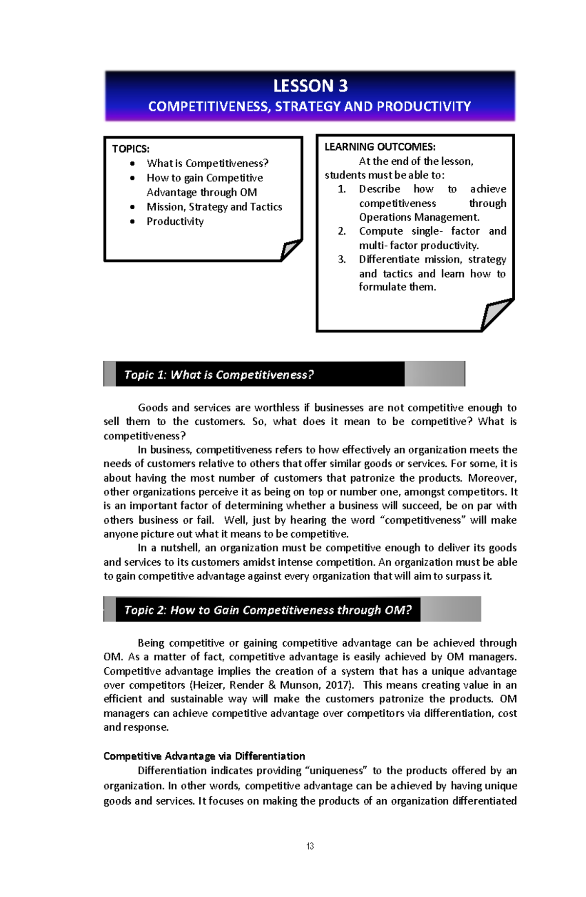 Lesson-3 - Nothing - Goods and services are worthless if businesses are ...