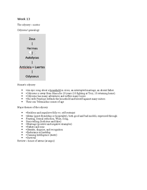 Classics Full Notes - Greek and Roman Mythology Dr. Suksi CLASSICS 2200 ...