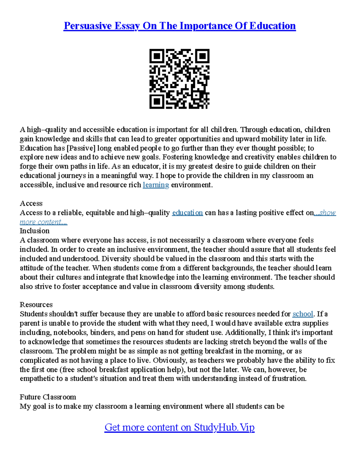 Persuasive Essay Examples For High School - Persuasive Essay On The ...