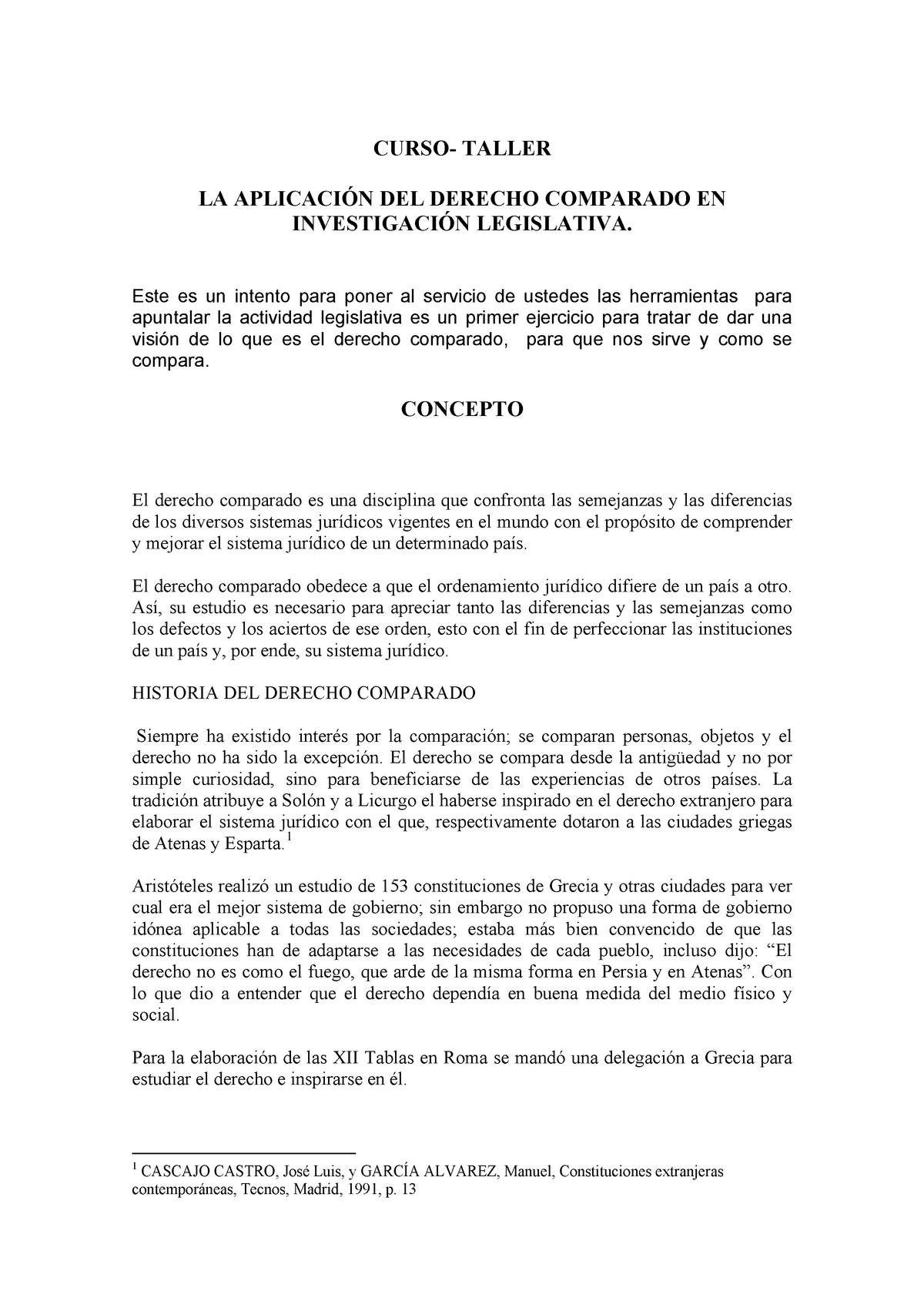 Derecho Comparado Curso Taller La AplicaciÓn Del Derecho Comparado En 6479