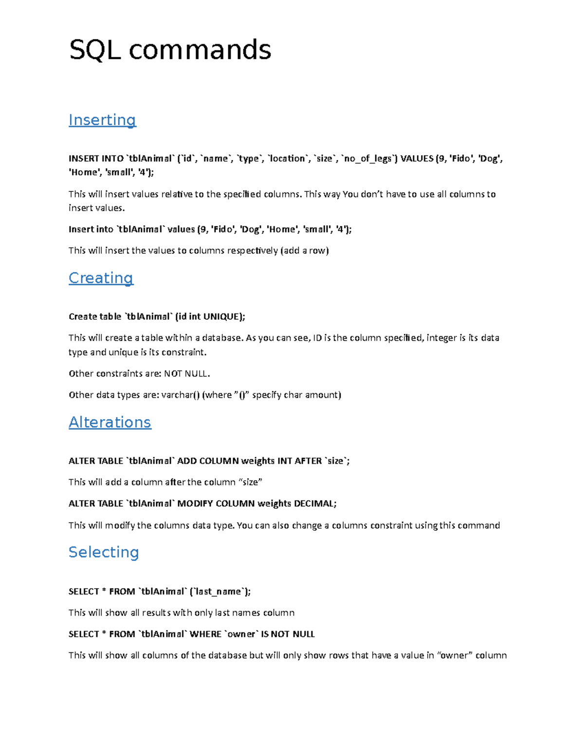 sql-commands-sql-commands-inserting-insert-into-tblanimal-id-name