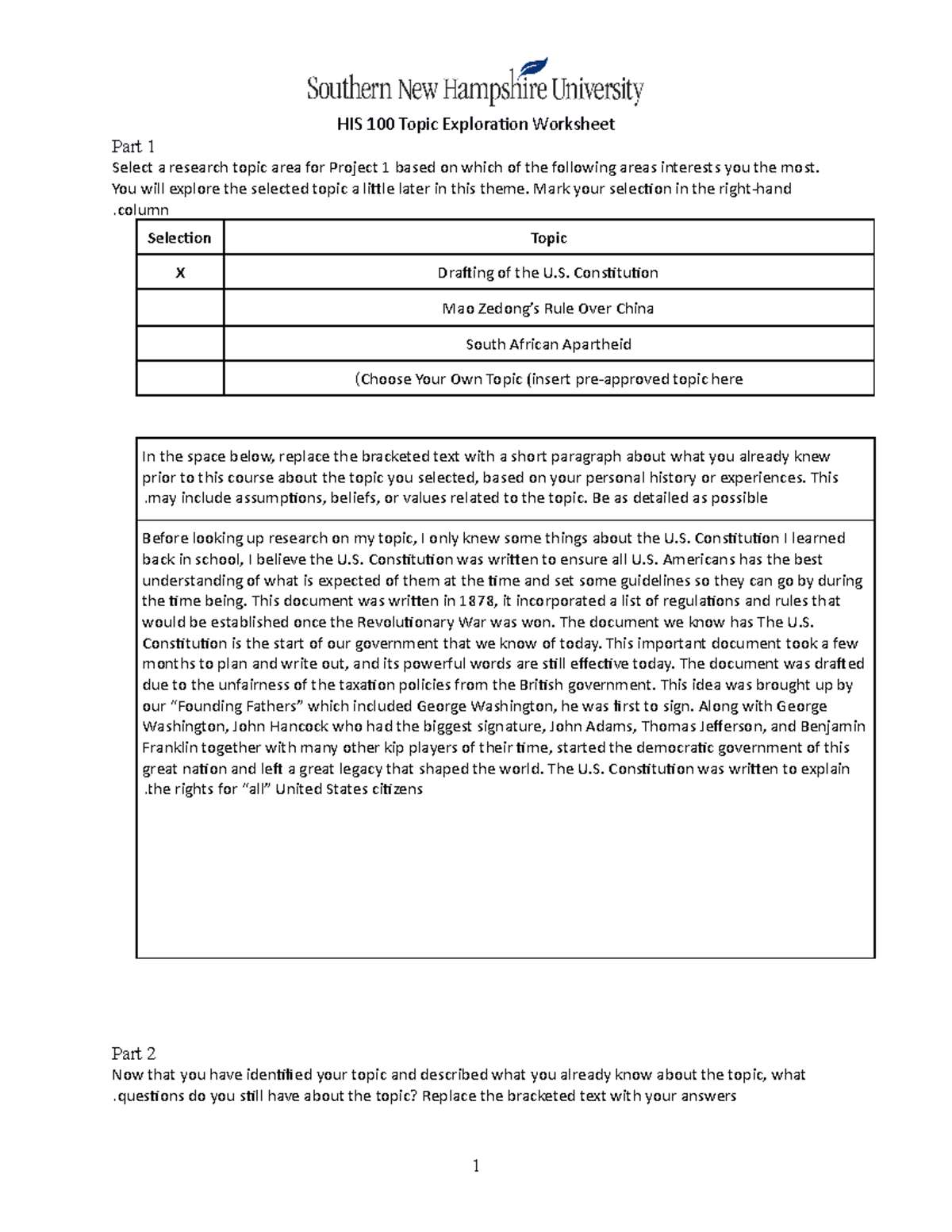 2-3 Topic Exploration Worksheet copy 2 HIS 100 Topic Exploration