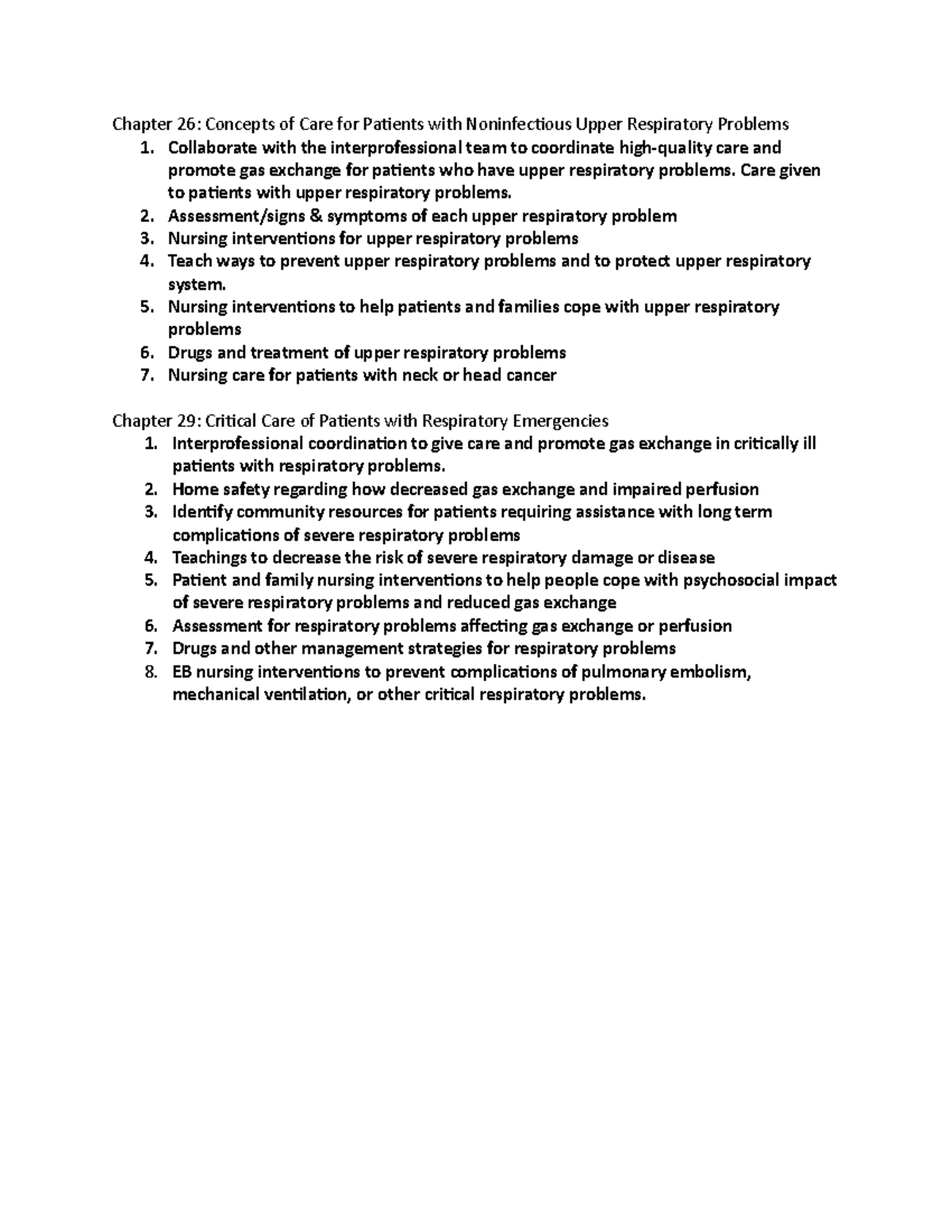 Chapter 26 Notes Nursing Med Surgakfbskjdbfkj - Chapter 26: Concepts Of ...