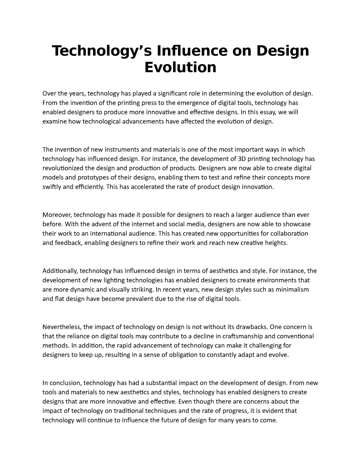 design tech extended essay