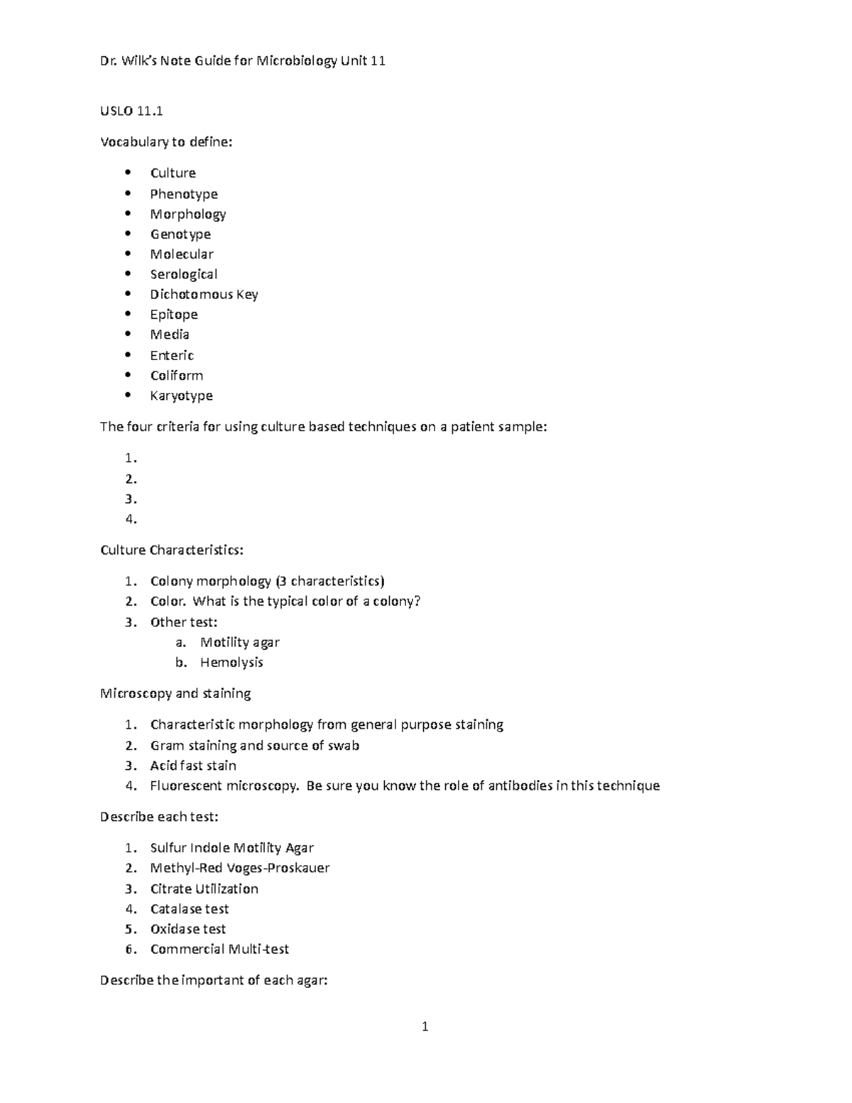 Wilkerson+Microbiology+Unit+11+Note+Guide - USLO 11. Vocabulary to ...