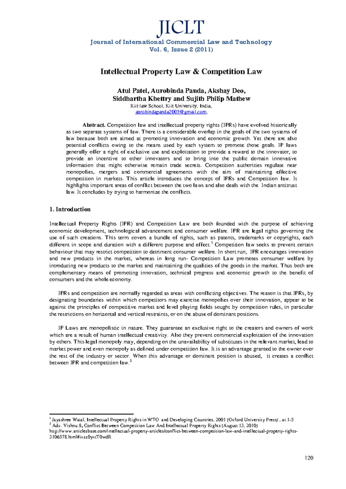 28811 EN intellectual property law competition law - Journal of ...