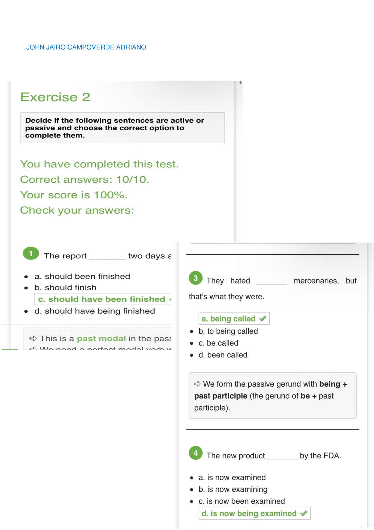 my homework en ingles