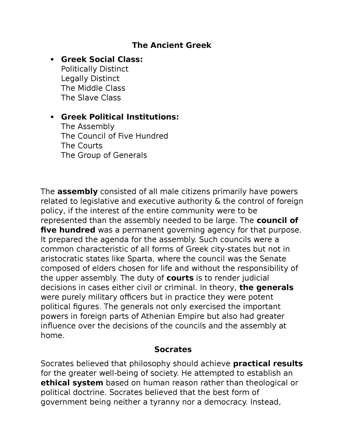 greek philosophy short essay