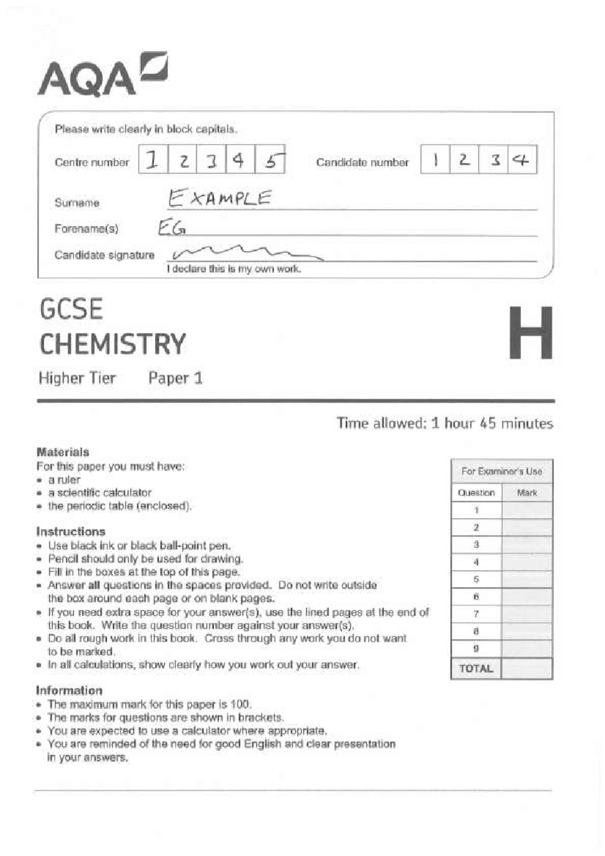 AQA-GCSE-Chemistry-2021-Higher-Paper-1 Compress Pdf - AQA Please Write ...