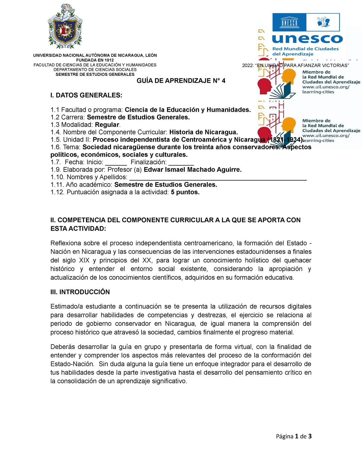 Guía De Aprendizaje Nº 4 - Los 30 Años Conservadores - GUÍA DE ...