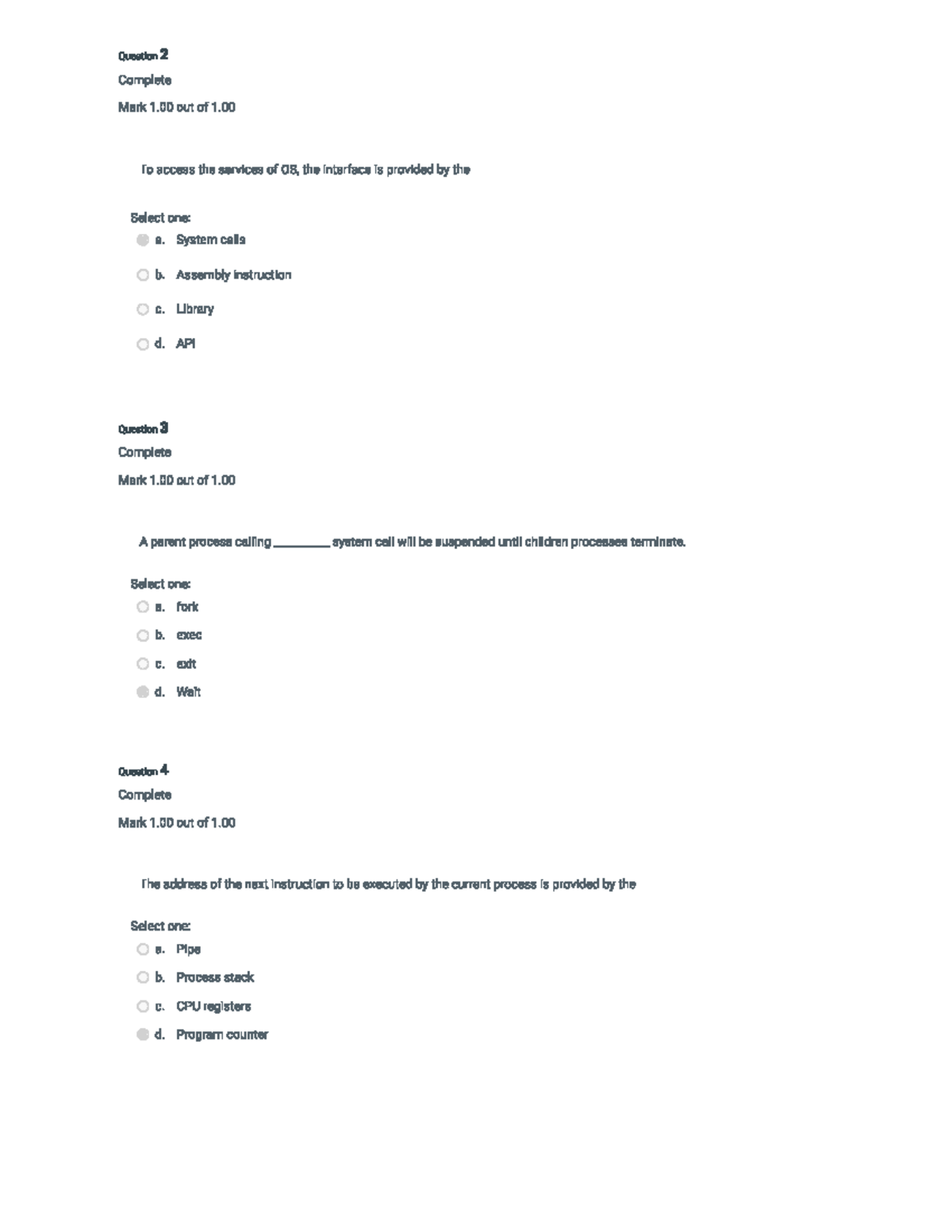 Quiz 1 Operating System Operating Systems Studocu