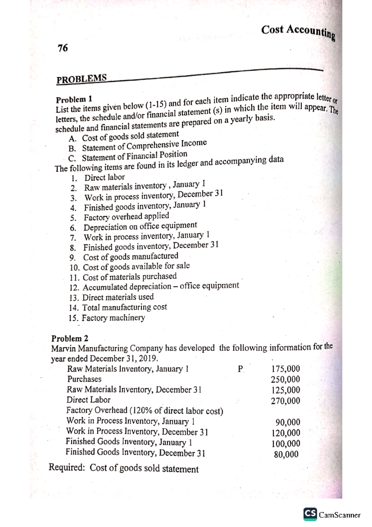 Chapter 3 Cost Accounting and Control 2019 Edition Author De Leon
