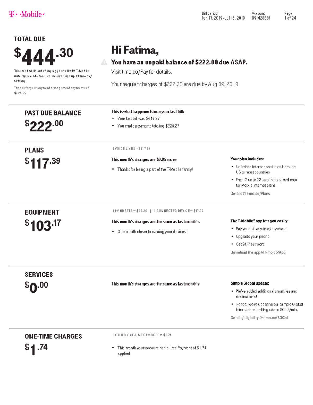 Phone Bill 07 2019 (Project manager) (Fatima Najmi) - Warning: Popup ...